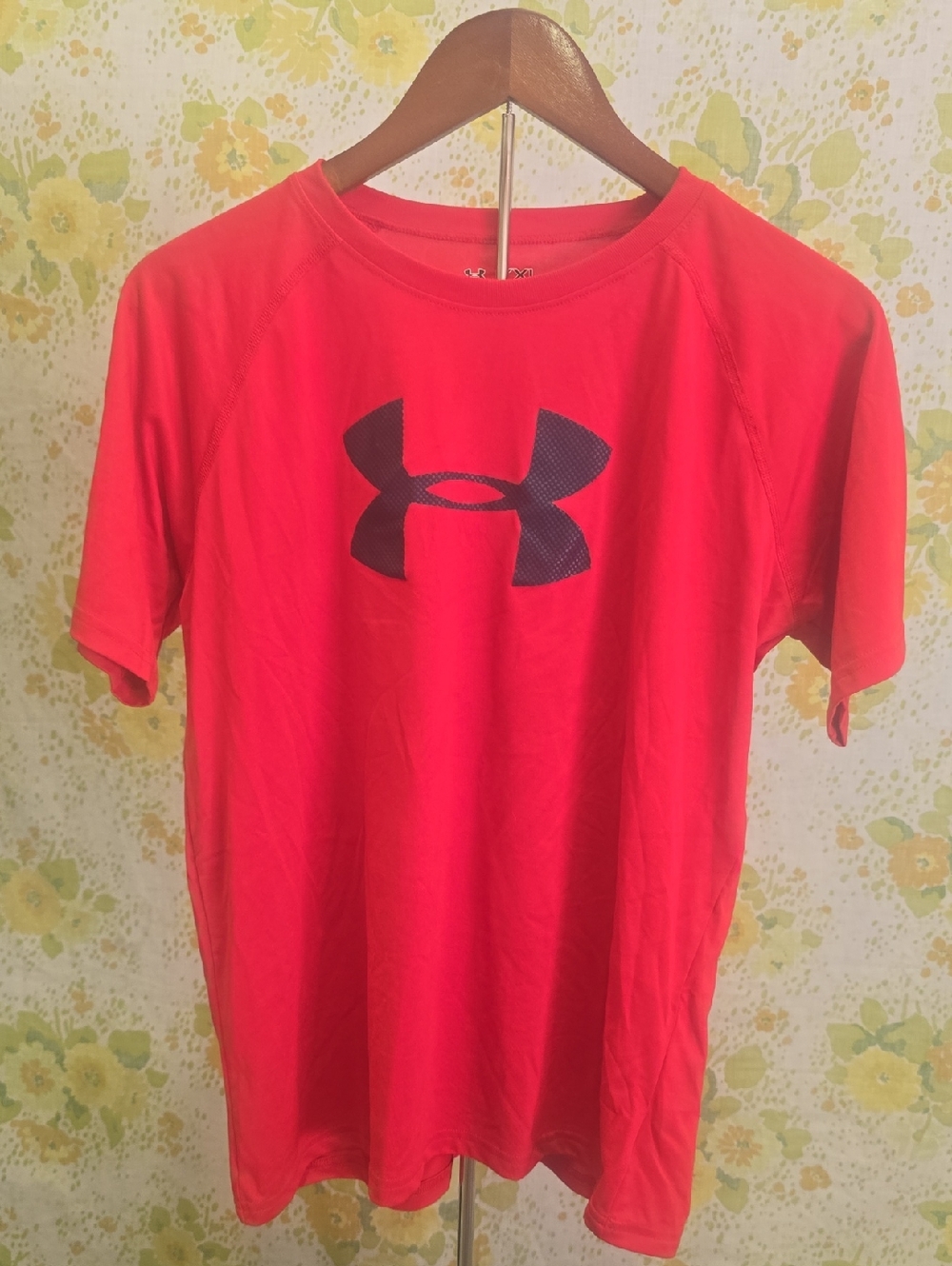 Kids Under Armour Red Performance Logo Tee